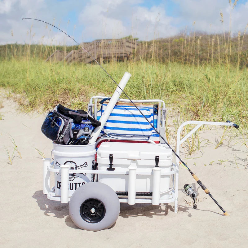 White Surf Pier Cart with Balloon Tires E281070