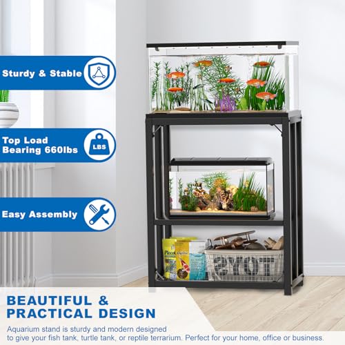 20 Gallon Metal Adjustable Fish Tank Stand I313