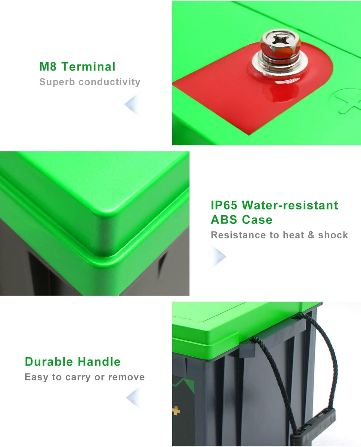 12V 100Ah LiFePO4 Battery 50A BMS Deep Cycle Battery Pack X568