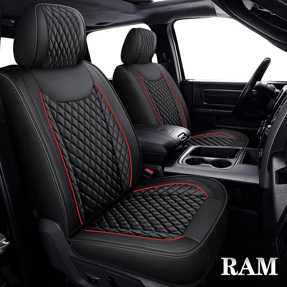 Black 5 PCS Full Set Waterproof Faux Leather Seat Covers G61063