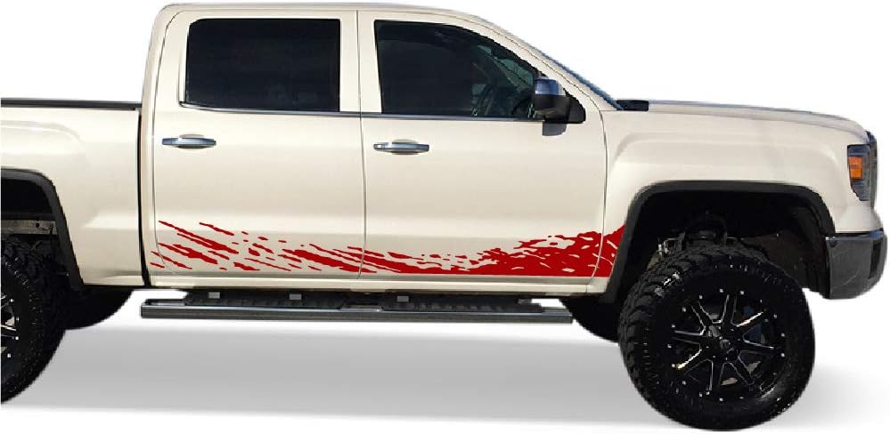 Black Mud Splash Decal Sticker Pack of 2 D680