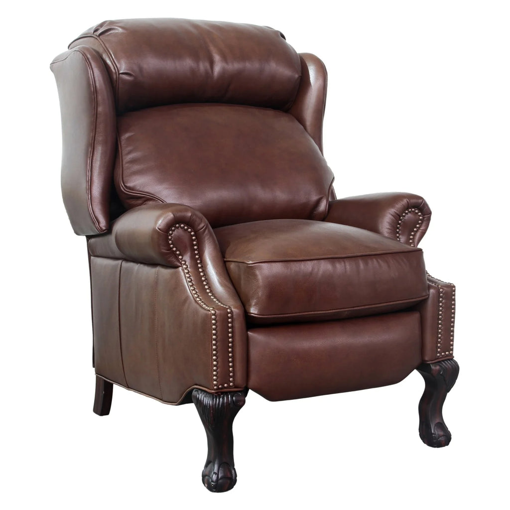 Leather Recliner with Nailheads L8679