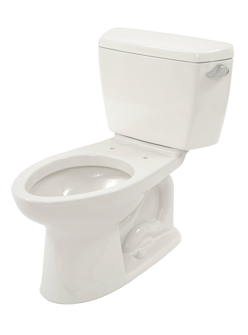Cotton White Elongated Two-Piece Toilet with Right-Hand Trip Lever A48178