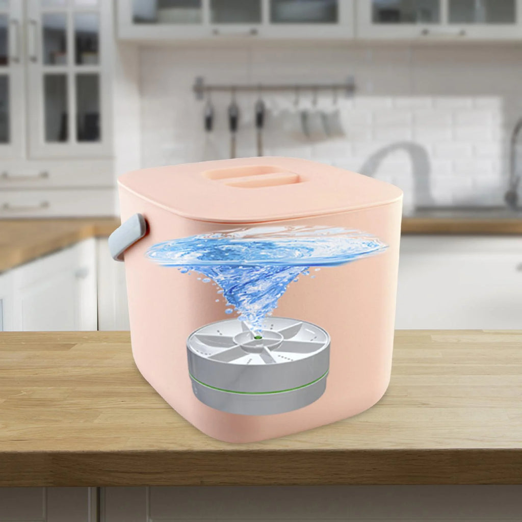 White Mini USB Dishwasher with Bucket X945672