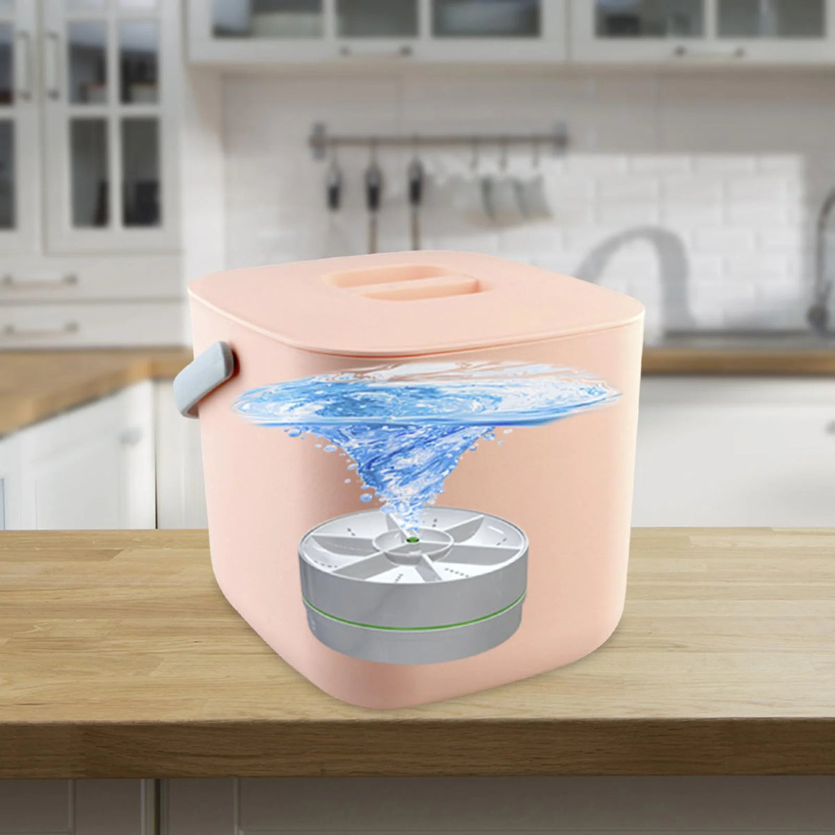 White Mini USB Dishwasher with Bucket X945672