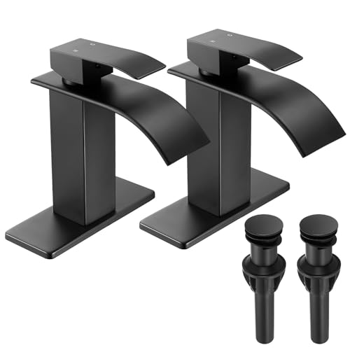 Tall Matte Black Vessel Sink Faucet F1580
