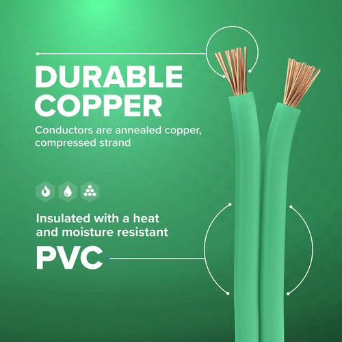 150 Feet Insulated Stranded Copper THHN THWN Wire 14 AWG Green Y186