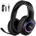 Black Wireless Gaming Headset with Noise Canceling Mic M5432