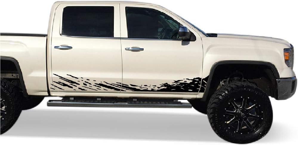 Black Mud Splash Decal Sticker Pack of 2 D680