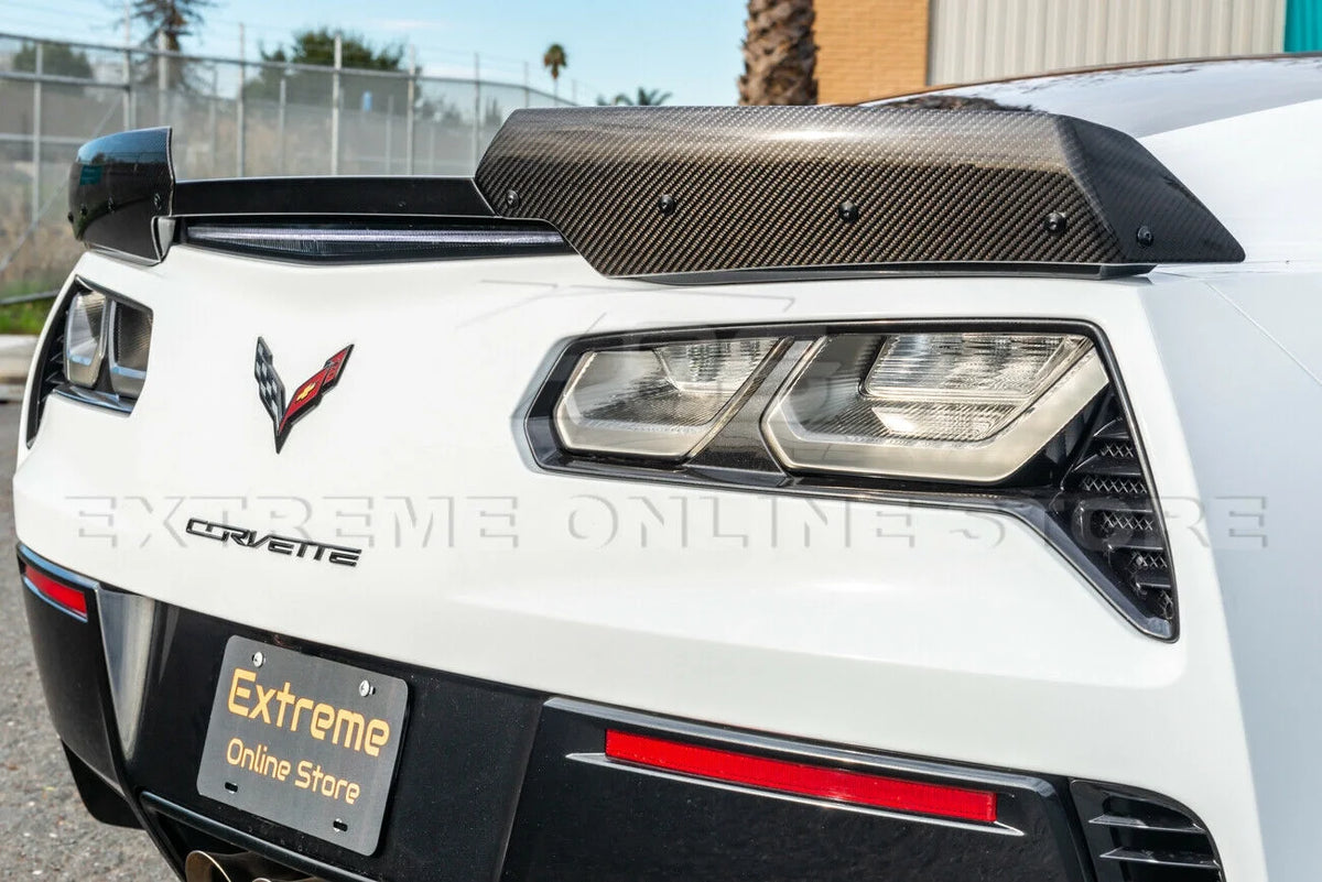Carbon Fiber Rear Wing Spoiler Side Winglets Extension Pair A23994