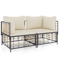Sectional Corner Sofa with Cushions 2 pcs Poly Rattan O614