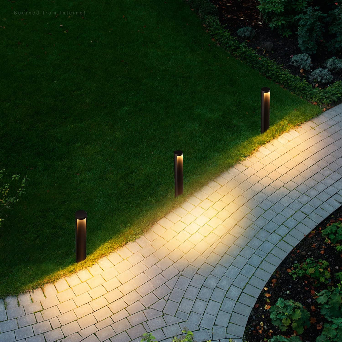 5W LED Landscape Pathway Light, 12-24V Low Voltage, IP65 Waterproof, Die-Casted Aluminum, 3000K Warm White, Pack of 6 H3497