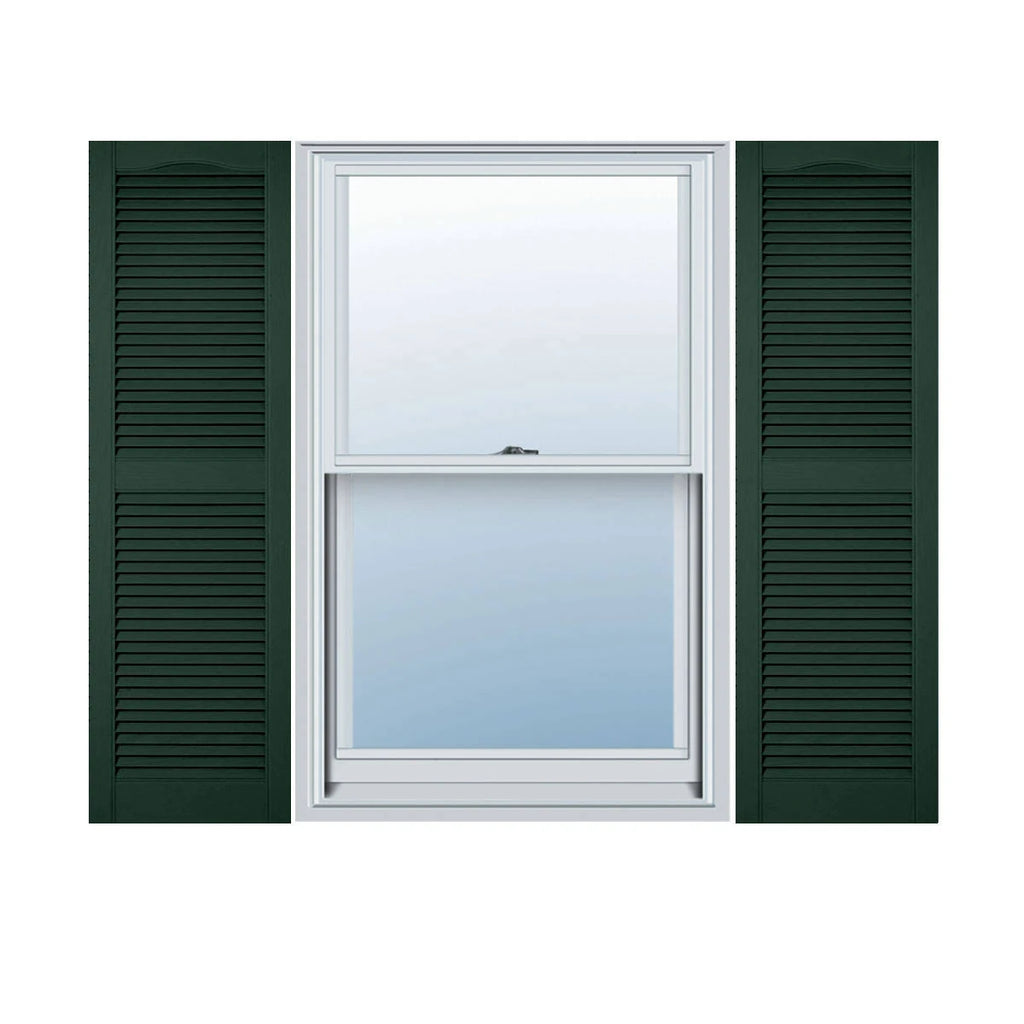 Vinyl Open Louver Shutters with Shutter-Loks S1380