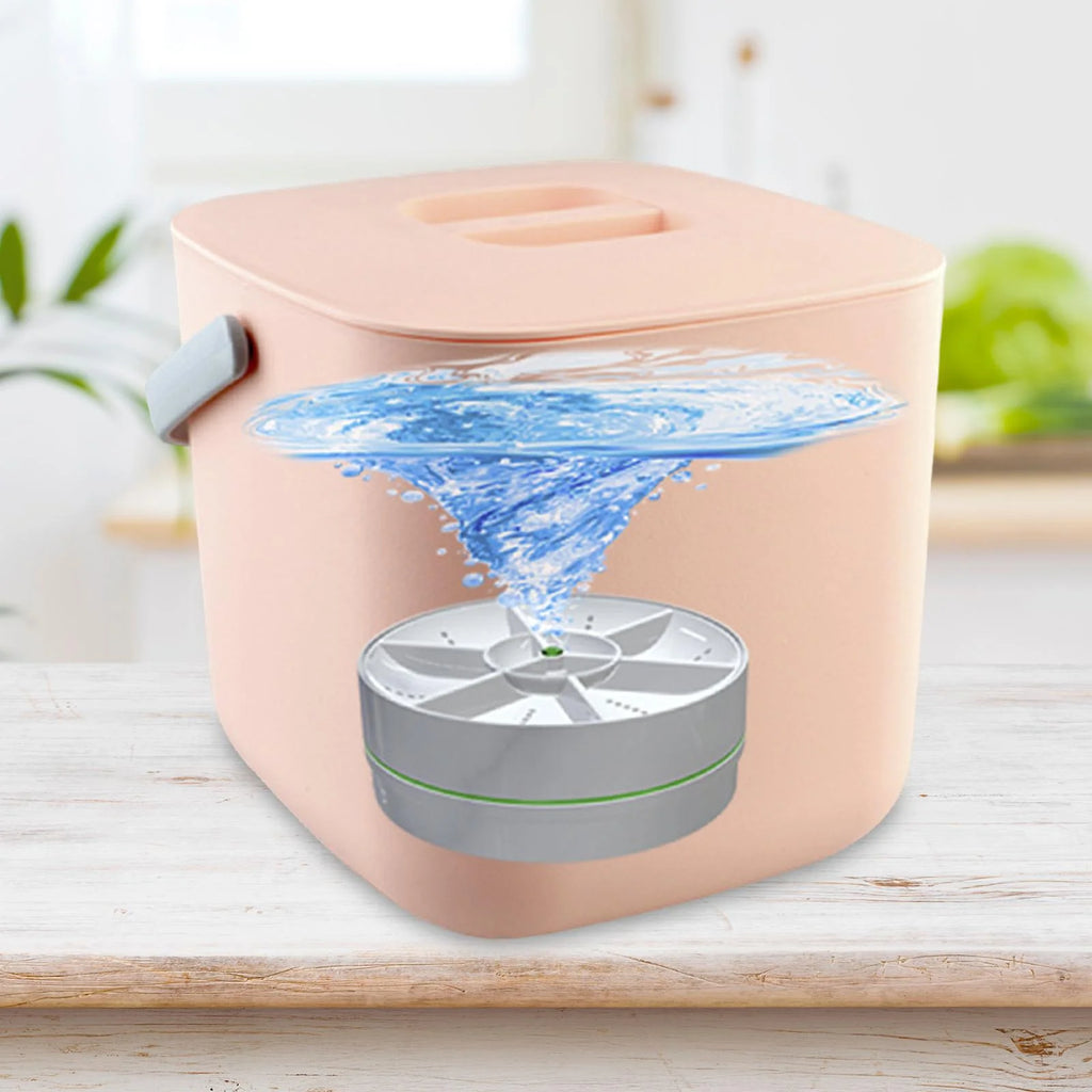 White Mini USB Dishwasher with Bucket X945672