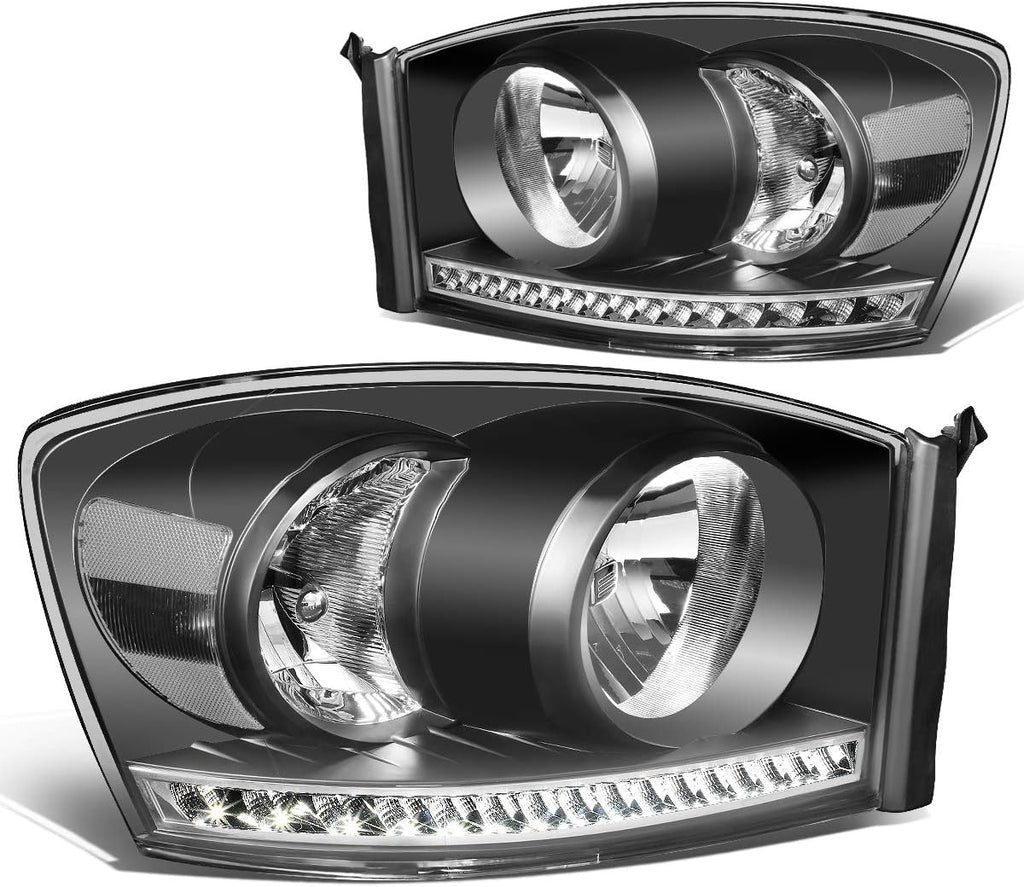 Smoked/Clear Dual LED DRL Sequential Turn Signal Projector Headlights E977