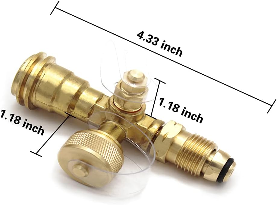 Propane Cylinder Brass Tee with 4 Port Adapter S41322