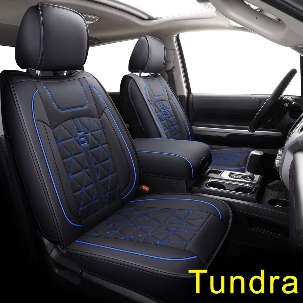 Black Rear Waterproof Faux Leather Seat Covers E9792