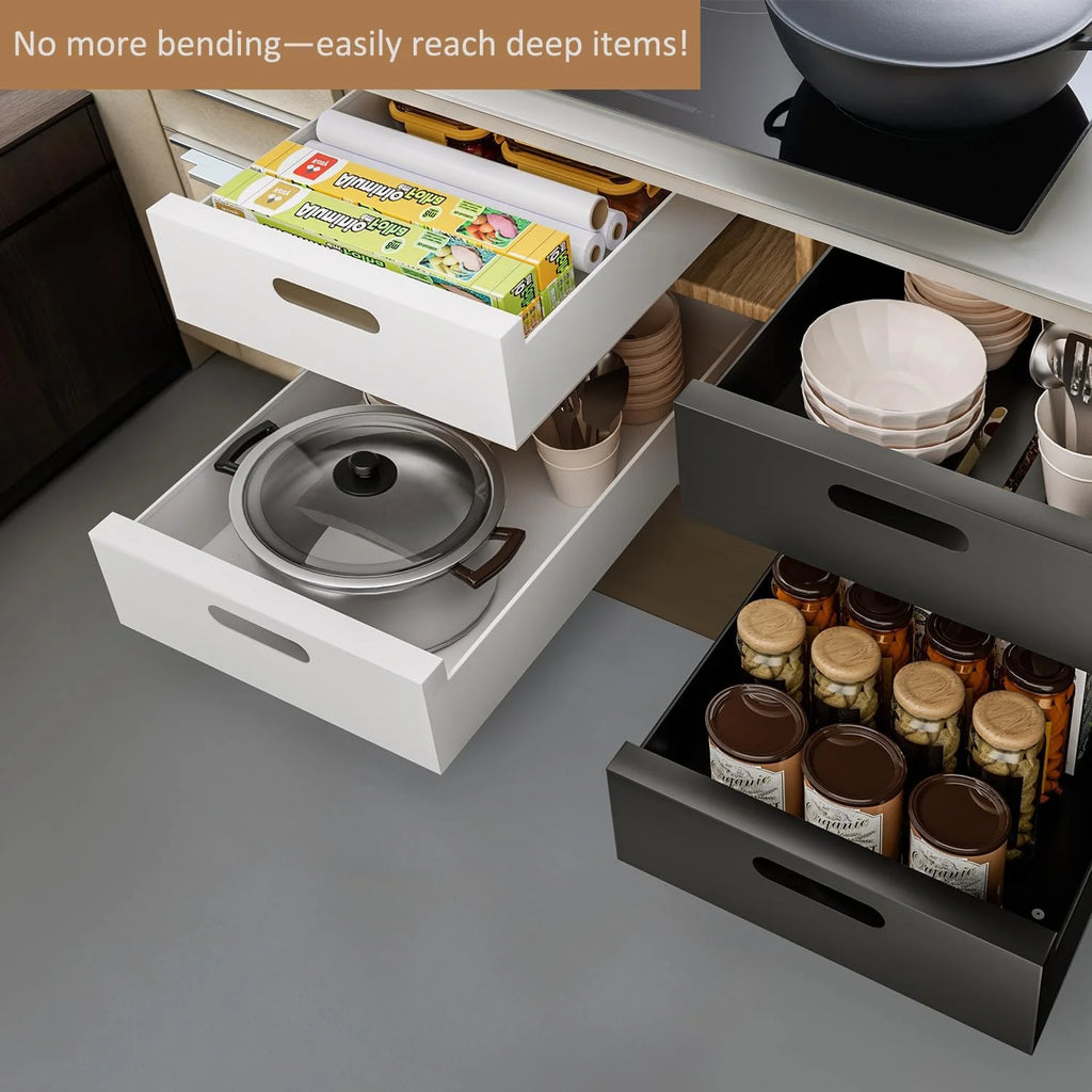 1 Pack 10-Inch Wide Carbon Steel Pull Out Cabinet Organizer W68896