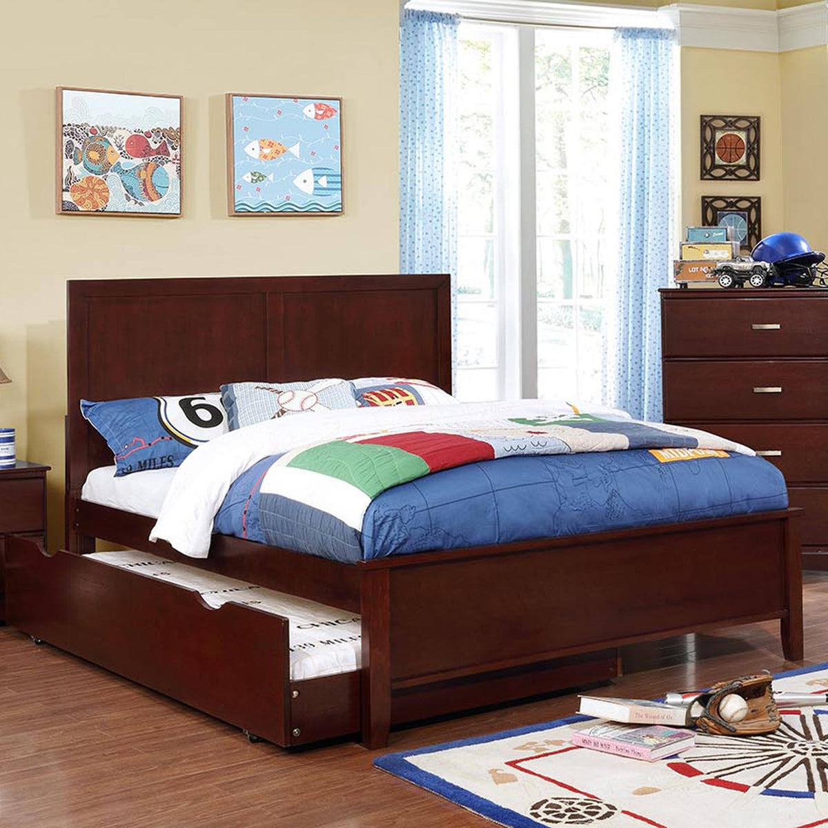 Twin Solid Wood Panel Bed O390