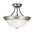 2-Light Semi-Flush Mount Satin Nickel E7458