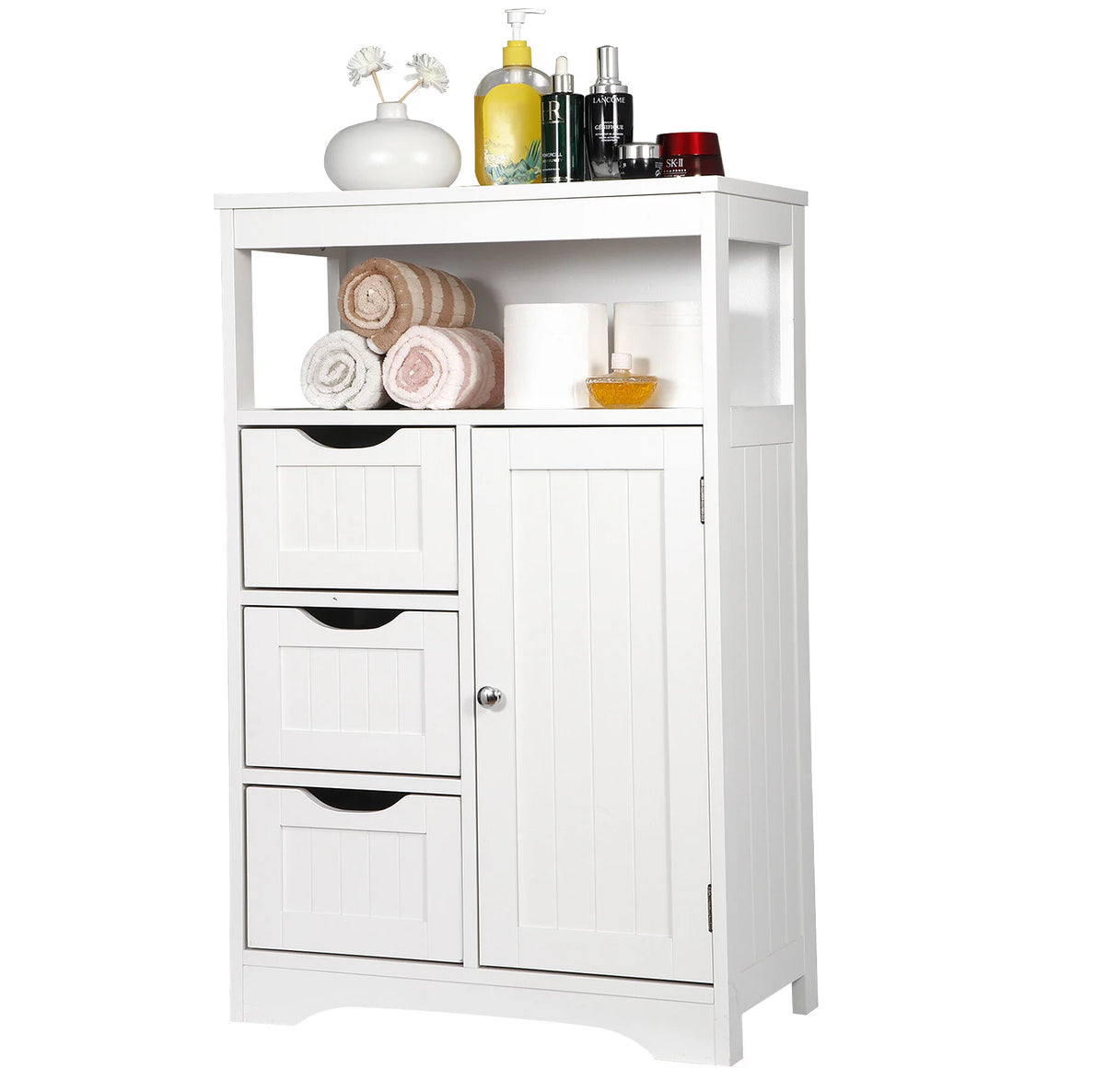 Bathroom Cabinet 3 Drawers Storage Organizer O581756