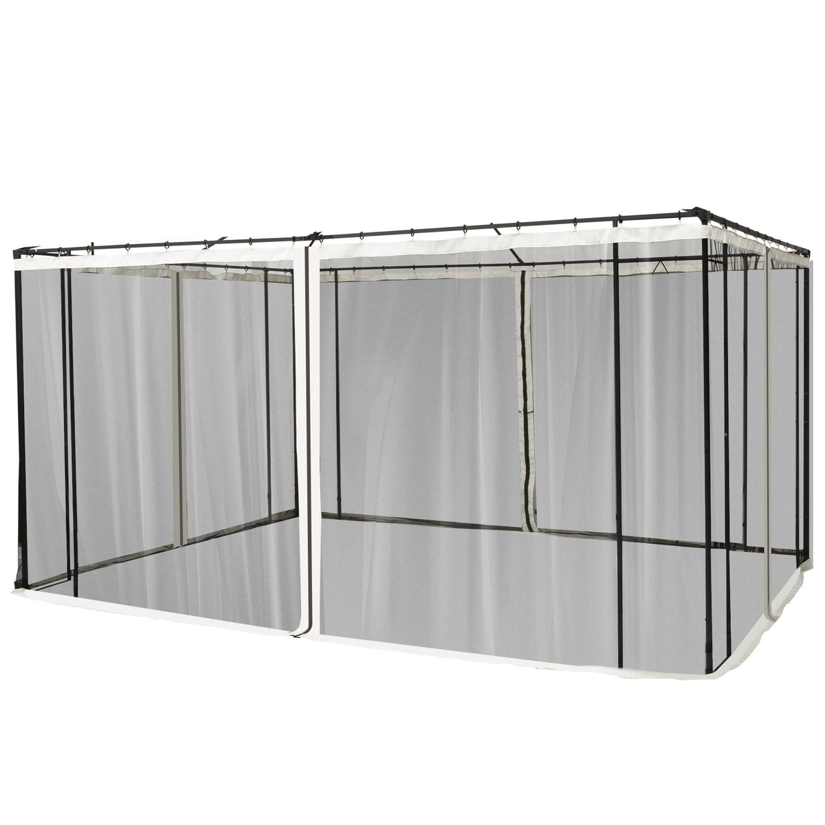 10' x 13' 4-panel Mesh Mosquito Netting Sidewalls with Zippers G69584