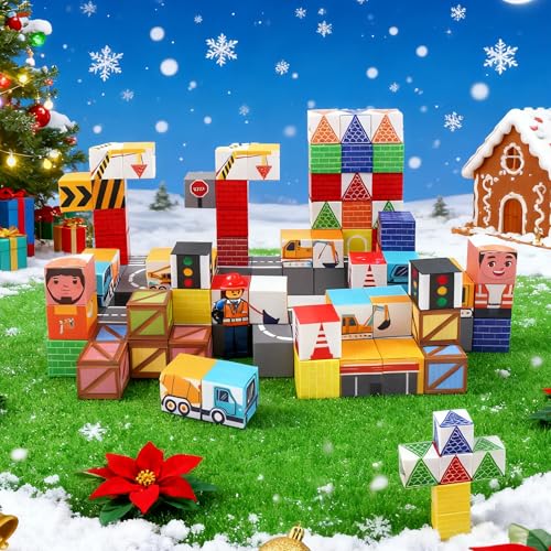 100PCS Magnetic Building Blocks Advent Calendar F3758