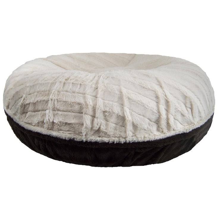 Natural Beauty Godiva Brown Extra Plush Faux Fur Bagel Pet Bed D1686