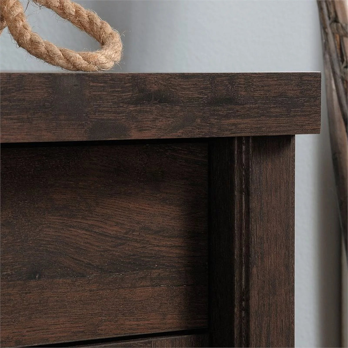 Mid-Century Wood Cabinet in Coffee Espresso Oak W840118