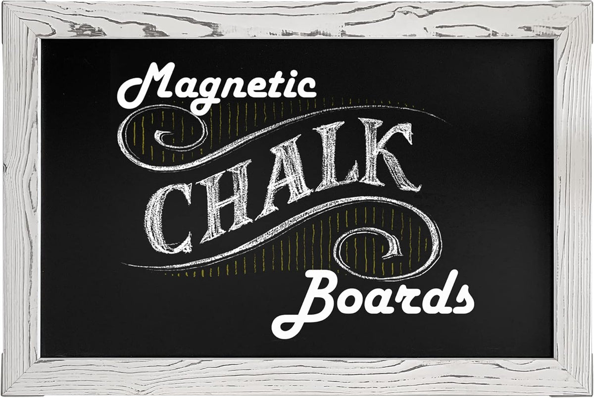 Magnetic Chalkboard with Rustic Frame W851085