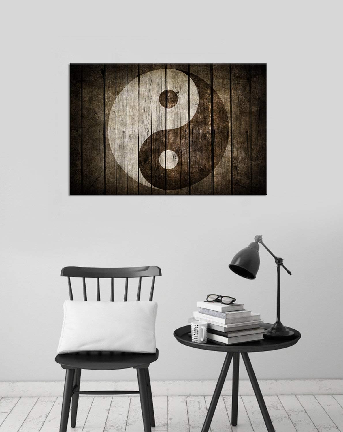Black and White Yin Yang Symbol Canvas Print 24x36 J869299