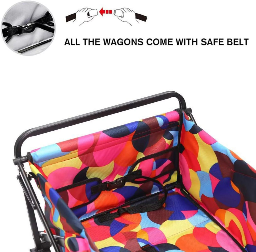 Collapsible Folding Utility Wagon Cart 5" Solid Rubber Wheels A66507