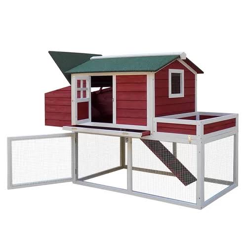 Chicken Coop with Run Area and Nesting Box I338854