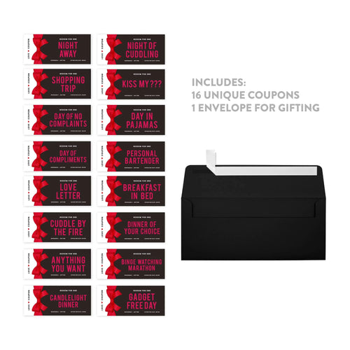16-Pk Red Bow Coupons U6189
