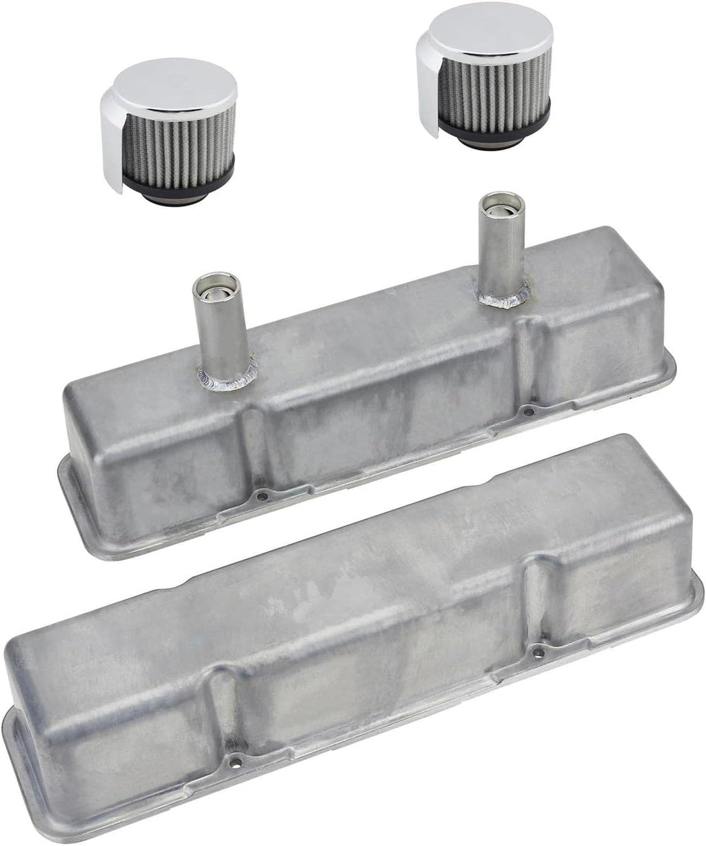 Chrome Aluminum Valve Covers with Shielded Breathers M346850