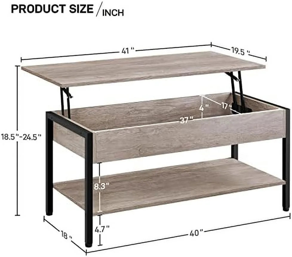 Lift Top Coffee Table Set of 3 with Hidden Compartments P6530