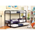 Black Twin Over Twin Bunk Bed X6877