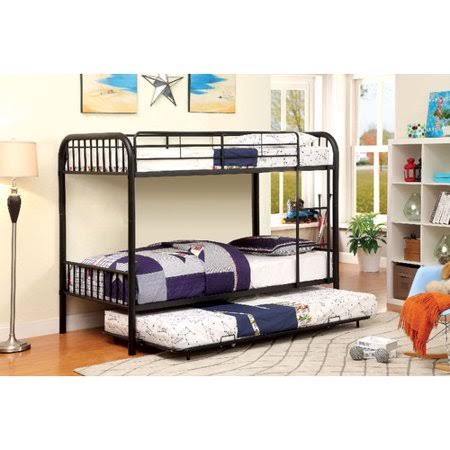 Black Twin Over Twin Bunk Bed X6877