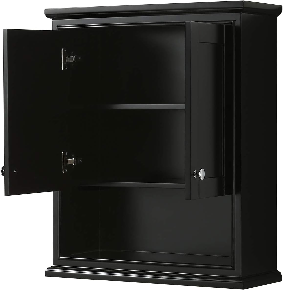 Wall-Mounted Storage Cabinet in Dark Espresso B171596