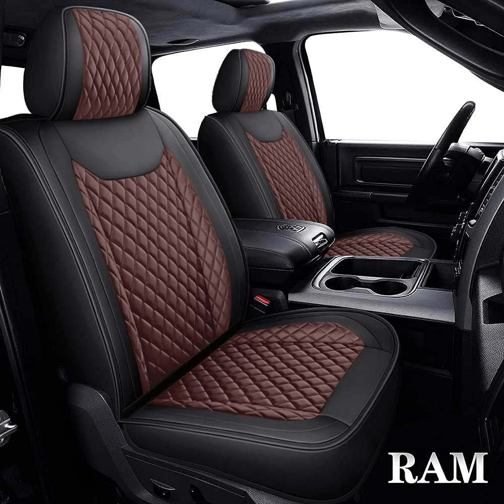 Black 5 PCS Full Set Waterproof Faux Leather Seat Covers G61063