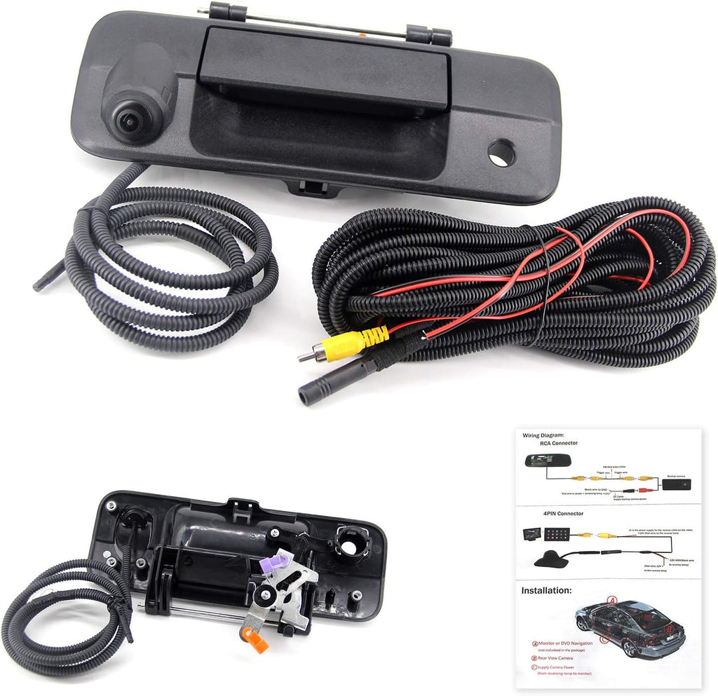 Black Rear Tailgate Handle Backup Camera D7221