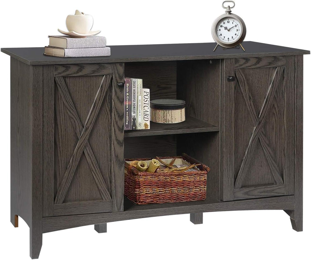 Brown Accent Cabinet with Doors and Adjustable Shelves Y50328