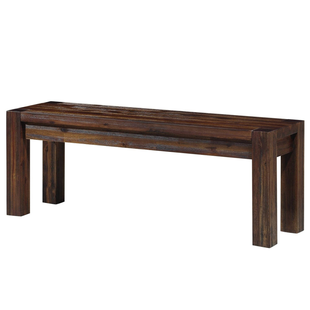 Brown Acacia Wood Bench D6266