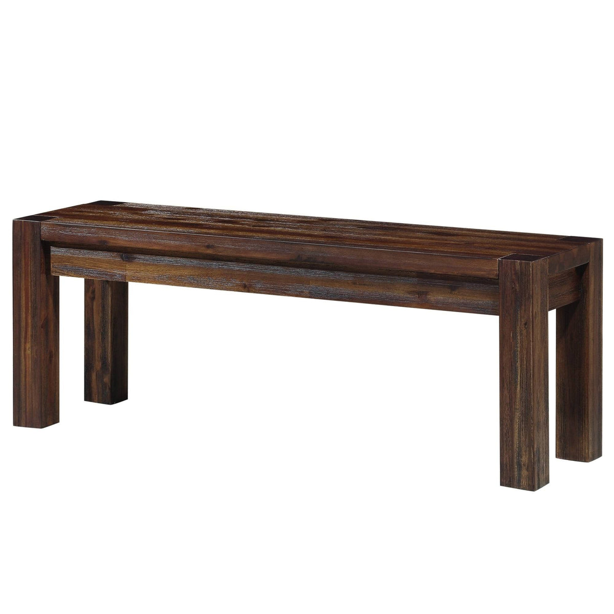 Brown Acacia Wood Bench D6266