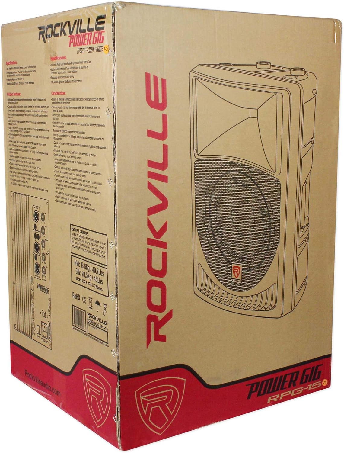 15" Powered Active 2-Way DJ PA Speakers W356625