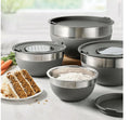 10-Piece Stainless Steel Mixing Bowls, Charcoal B1266