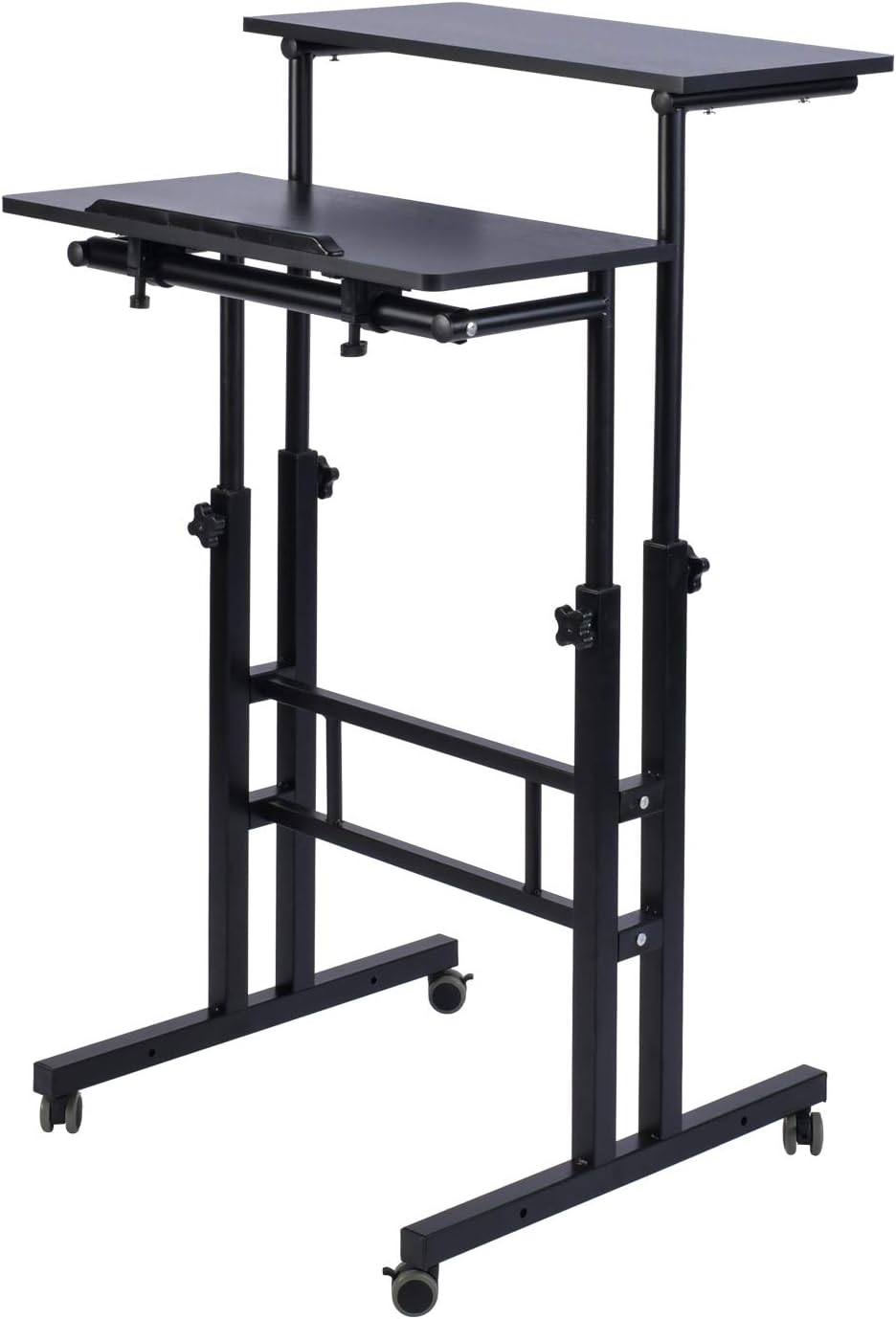Black Adjustable Mobile Standing Desk K14476