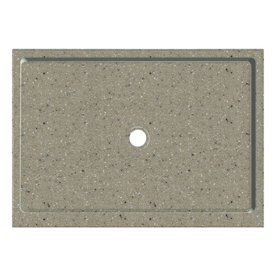 32-in x 48-in Center Drain Fiberglass Plastic Composite Shower Base Y8829