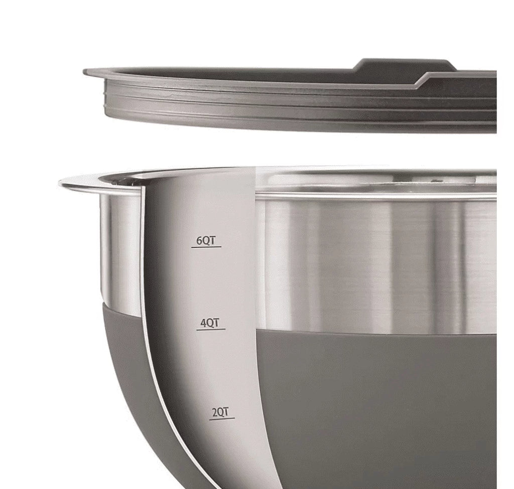 10-Piece Stainless Steel Mixing Bowls, Charcoal B1266