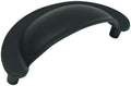 Matte Black Cup Cabinet Pull K1626